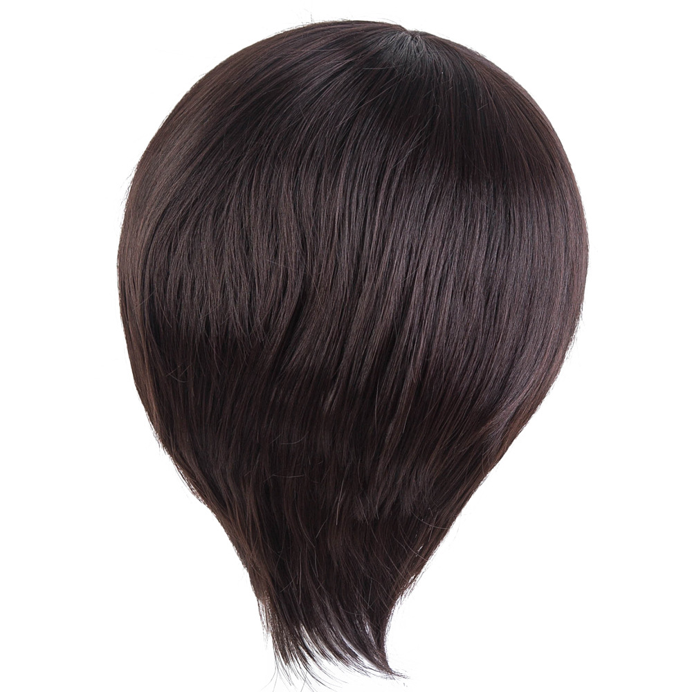 Manufacturer Customized Men's Short Hair Wig Black Dark Brown Light Brown Flaxen Wig Hair Cover Cross-Border Wig Wholesale