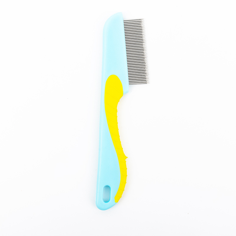 Pet comb dog seahorse long handle flea comb pet long needle dense tooth cat dog lice comb pet comb