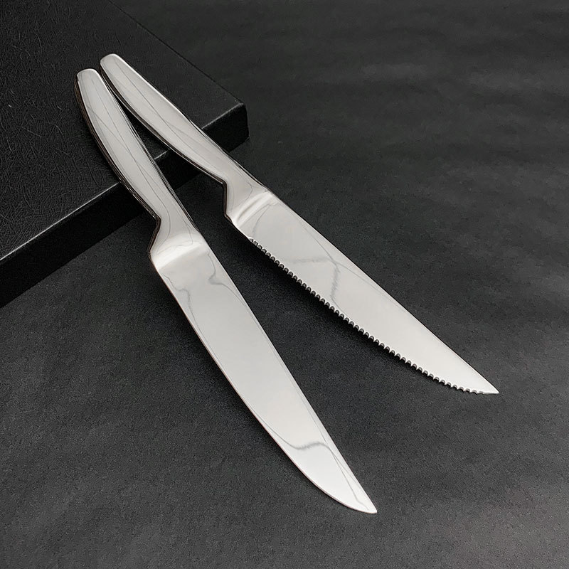 420 Stainless Steel Service Knife Hotel Restaurant High-End Toothed Service Knife Household Steak Knife Cake Cream Spatula