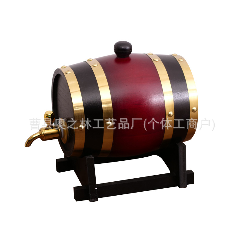 Cross-border Best-selling Red Wine Oak Barrel Bar Catering Pine Barrel Gift Decorative Ornaments Horizontal Barrel in stock