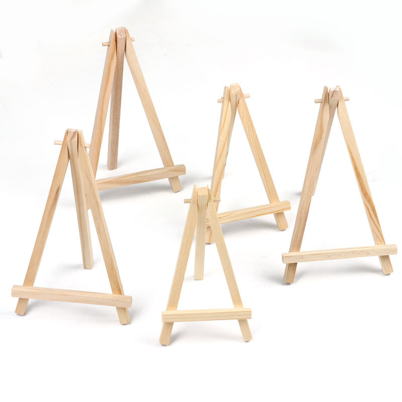 Spot wholesale 9*16 mini wooden tripod oil painting display stand desktop mobile phone stand Mini small easel