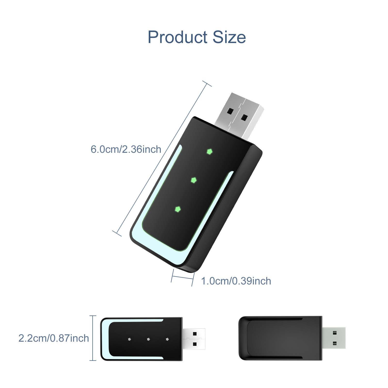 Foreign trade original car wired CarPlay to wireless CarPlay external module (black)