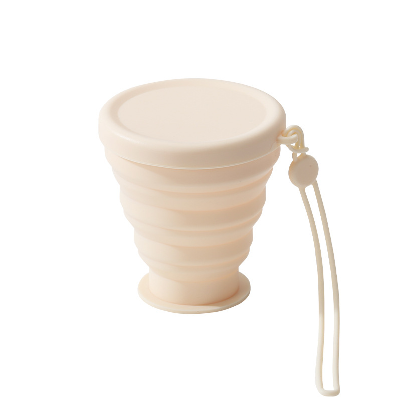 New Food Grade Full Silicone Folding Tie Water Cup Portable Travel Outdoor Camping Retractable High Temperature Resistant