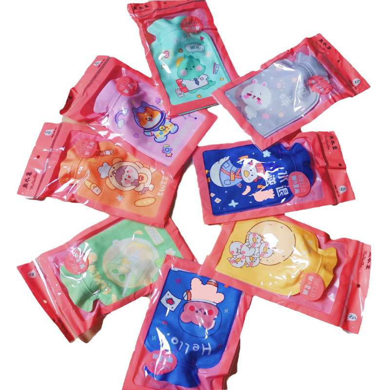 Explosion-proof Hot Water Bottle Filled with Water Hand Warmer Cute Female Hot Compress Belly Warmer Medium Cartoon Plush Hot Water Bottle Filled with Water