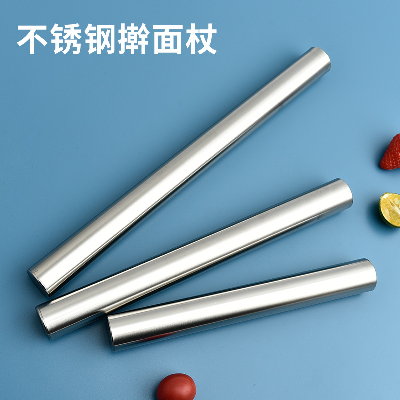 Baking Tools Kitchen Dumpling Stick Dumpling Skin Pizza Dumpling Stick Non-stick Flour Stick Stainless Steel Rolling Pin