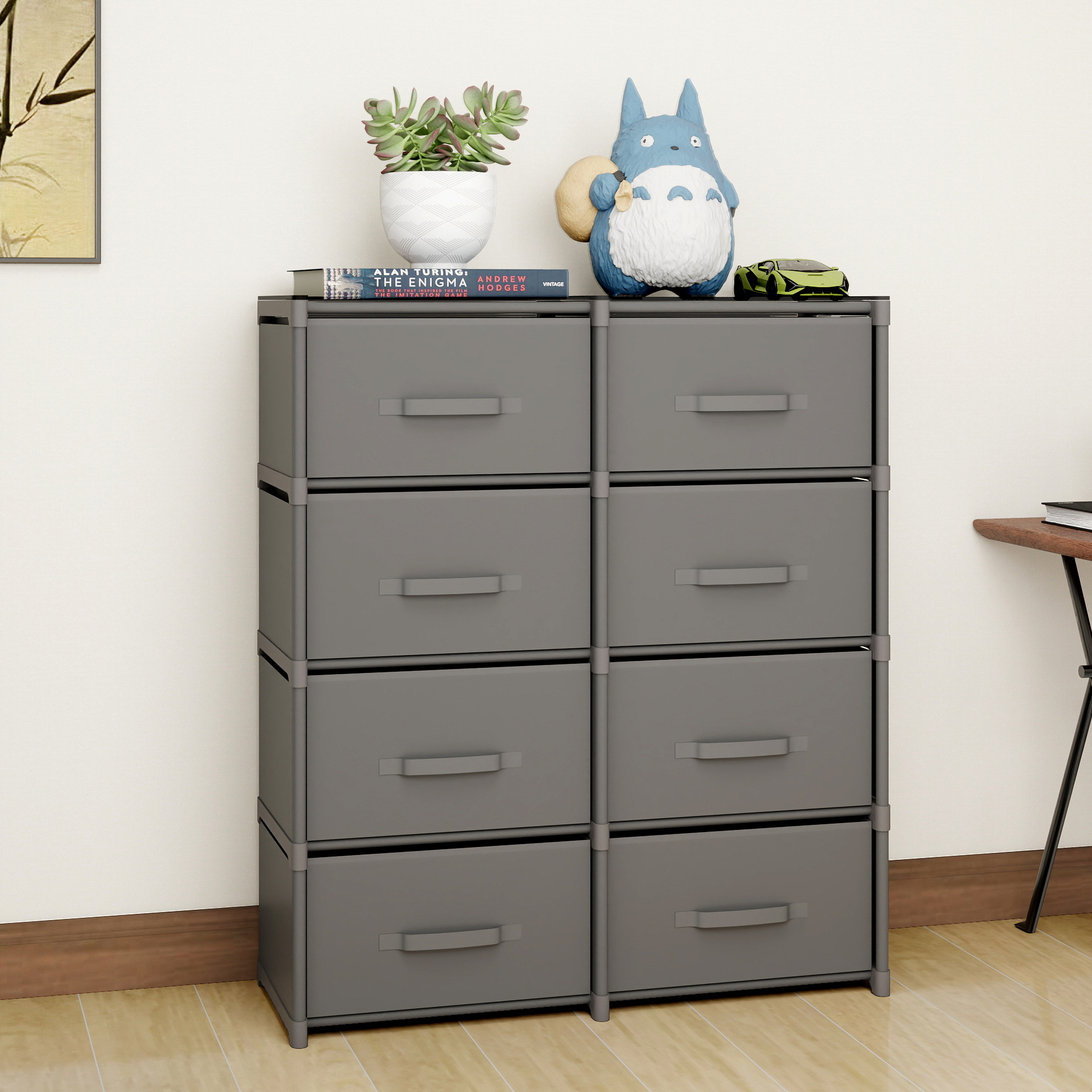 Bookcase Storage Cabinet Household Removable Non-Woven Multi-Layer Cabinet Bedroom Bedside Table Clothes Storage Toy Storage Cabinet