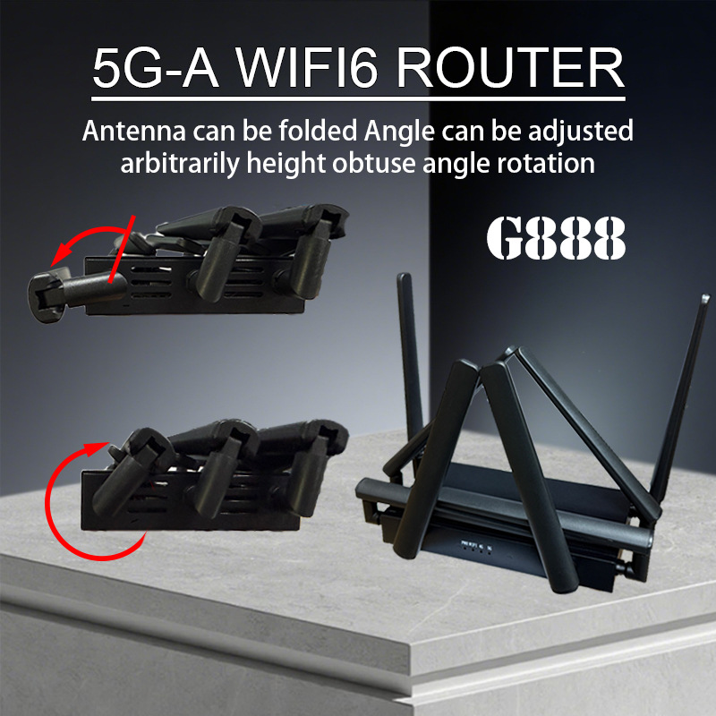 Industrial Grade 2.4G+5G Dual Band 5g Cpe Wifi6 Ax3000 Router Phy Network Port External 8 Antennas