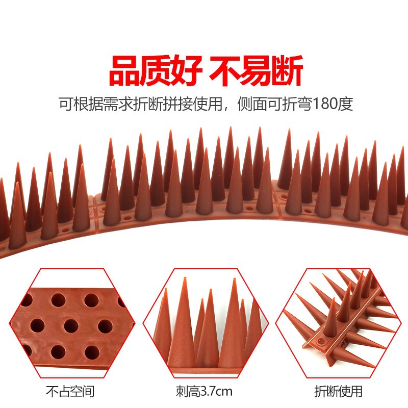 Hot-selling plastic bird arrestor anti-bird stab 4 row stab outdoor roof fence installation bird repellent stab