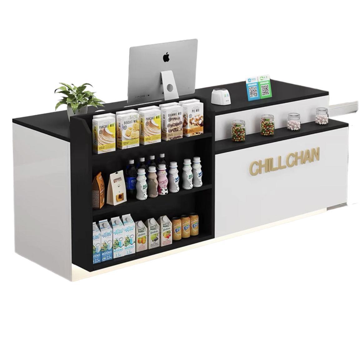 Bar Table Supermarket Checkout Small Counter Modern Simple Convenience Store Milk Tea Shop Convenience Store Front Desk Reception Desk