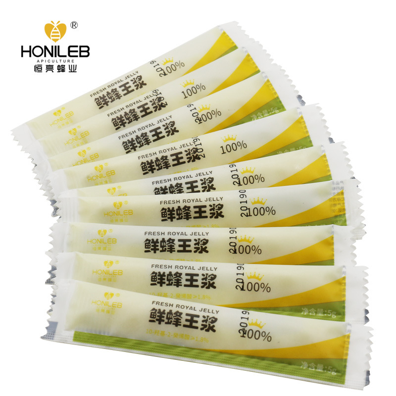 Royal jelly wholesale hengliang fresh rape spring pulp small bag fresh royal jelly royal jelly portable packaging 5g/bag