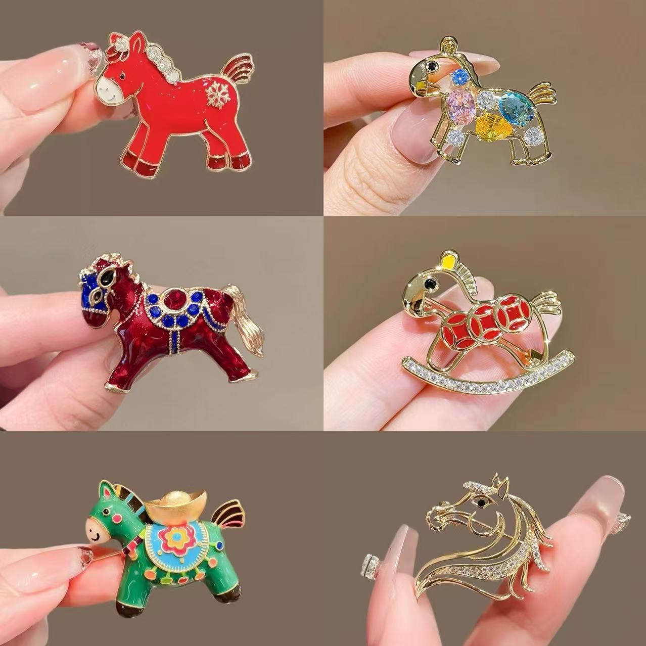 Модель 2026 года, брошь с лошадью на удачу и богатство, высококачественная доступная роскошь, нишевая женская мода