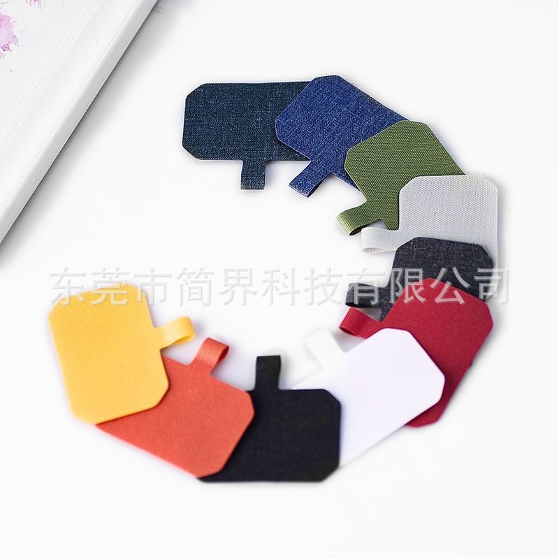 Mobile phone lanyard gasket square curing cloth back clip mobile phone clip mobile phone universal gasket mobile phone connection piece hanging piece