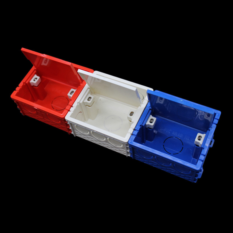 Type 86 Covered Plate Bottom Box Home Decoration Boutique Junction Box Dark Box Switch Socket Junction Box Can Be Assembled Flame Retardant and Thickeneded