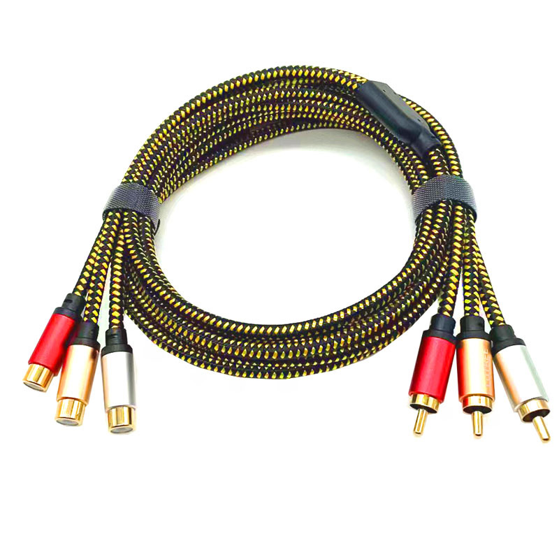 Лотос шестиугольная линия AV аудио и видео линия 3RCA мужской-женский ТВ DVD тюнер танцевальный коврик игровая удлинительная линия