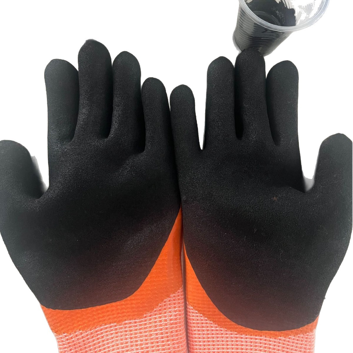 Natural Latex Gloves with Water-Based Environmentally Friendly Conductive Carbon Paste Conductive Anti-Static Touch Screen Labor Protection Gloves