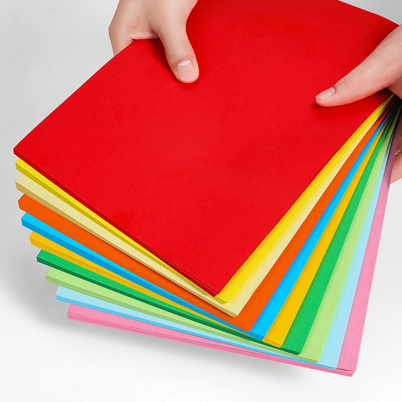 A4 70g 10 colors 100 sheets color paper wholesale 20 colors 100 sheets color printing paper origami aircraft color paper
