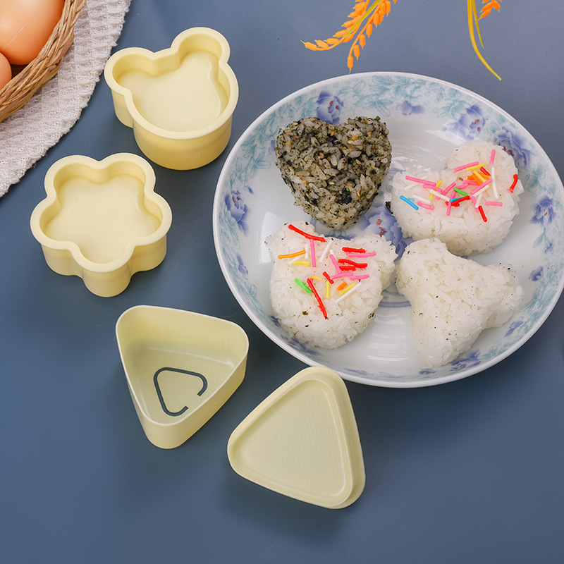 Children's Triangular Rice Ball Mold Shaker Rice Ball Mold Set Kitchen DIY Warship Sushi Mold Model