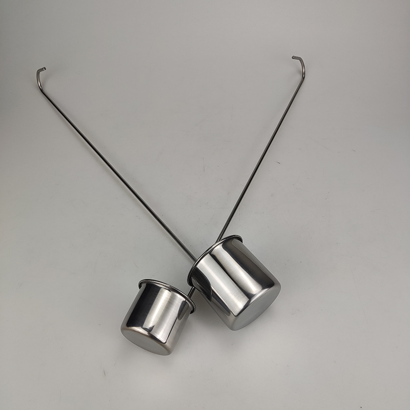 Thickened Stainless Steel Wine Lacquer Large and Small Caliber Wine Lacquer Drink Lacquer Long Handle Chinese Medicine Oil Pour Artifact Household Wine Lacquer