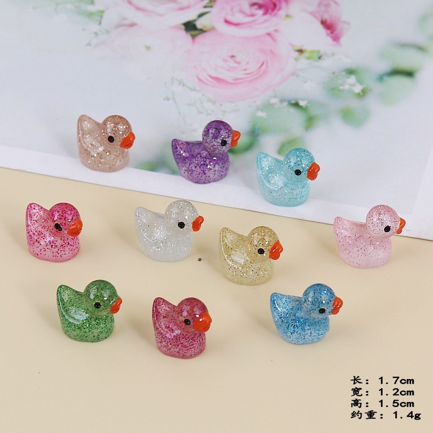 Светящийся лук, милый мини-утенок, цветные микро-ландшафтные украшения, DIY светящийся резиновый желтый утенок, детям нравится