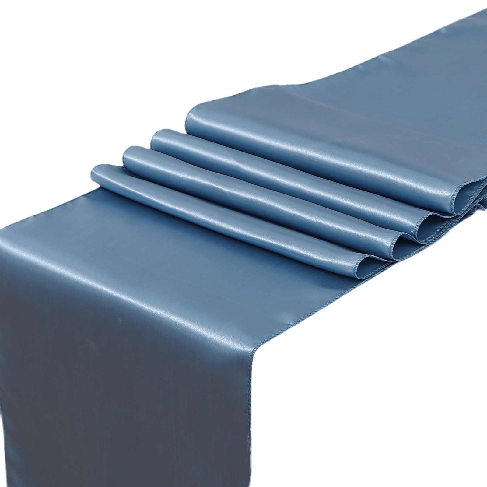 Wholesale satin satin table runner high density lock edge hotel wedding table decoration satin table cloth polyester solid color table runner