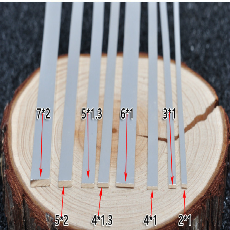 S999 Sterling Silver Silver Bar Handmade DIY Semi-Finished Bracelet Ring Raw Material Wood Inlaid Silver Flat Wire Silver Thin