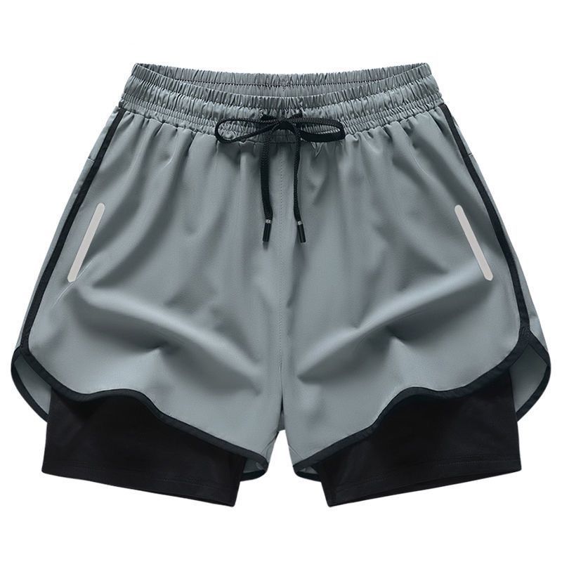 Running Shorts Men's Sports Track and Field Marathon Loose Quick-drying Anti-running Lining Training Fitness Equipment Three-point Pants