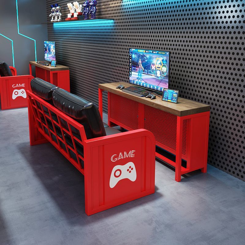 E-Sports Room Host Sofa Computer Game Hall Internet Cafe Double Sofa Chair Shopping Mall Shop Commercial Table and Chair Nailed