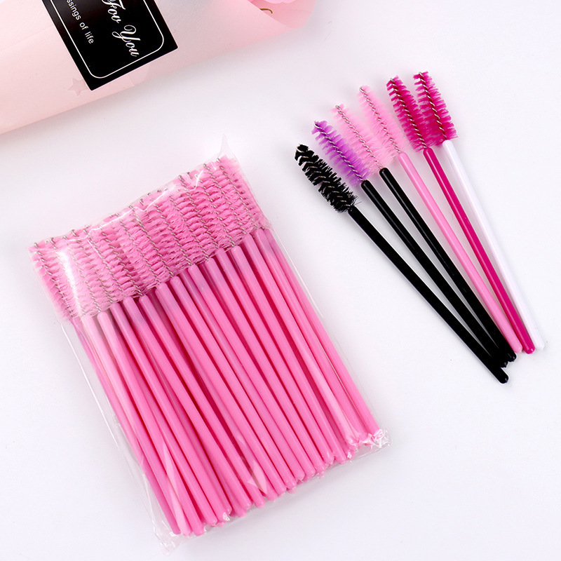 Cross-Border Eyelash Brush Multi-Color Portable Makeup Brush Eyebrow Brush Eyelash Comb Reusable Eyelash Grafting Tool Wholesale
