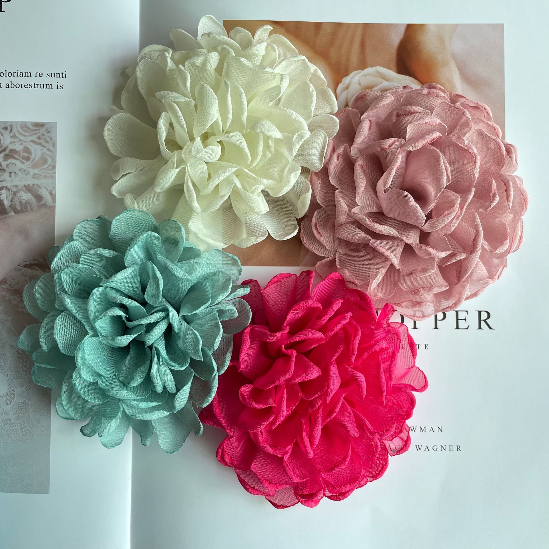 Burned edge chiffon flower clothing shoes and hats accessories children's hair accessories headband flower jewelry diy accessories cloth flower 10cm