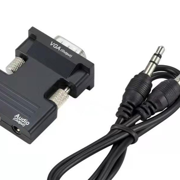 HDMI female to VGA male adapter converter with audio projector HD computer display set-top box hdmi