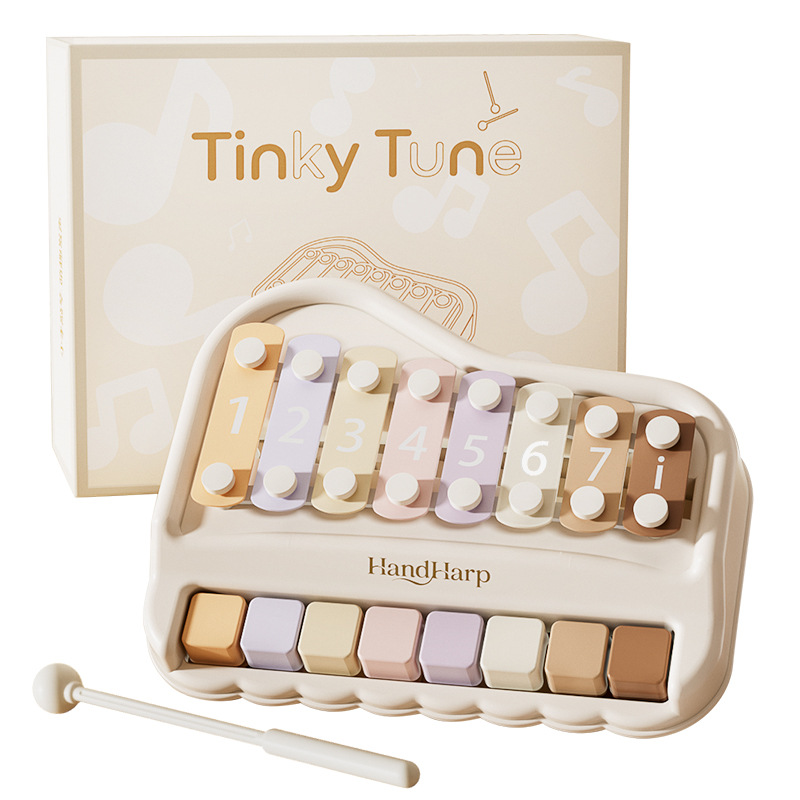 Yimi Infant Baby Eight-Tone Hand-Knocking Piano Kidsren's Fun Playing Xylophone Kidsren's Fun Percussion Music Toy Piano