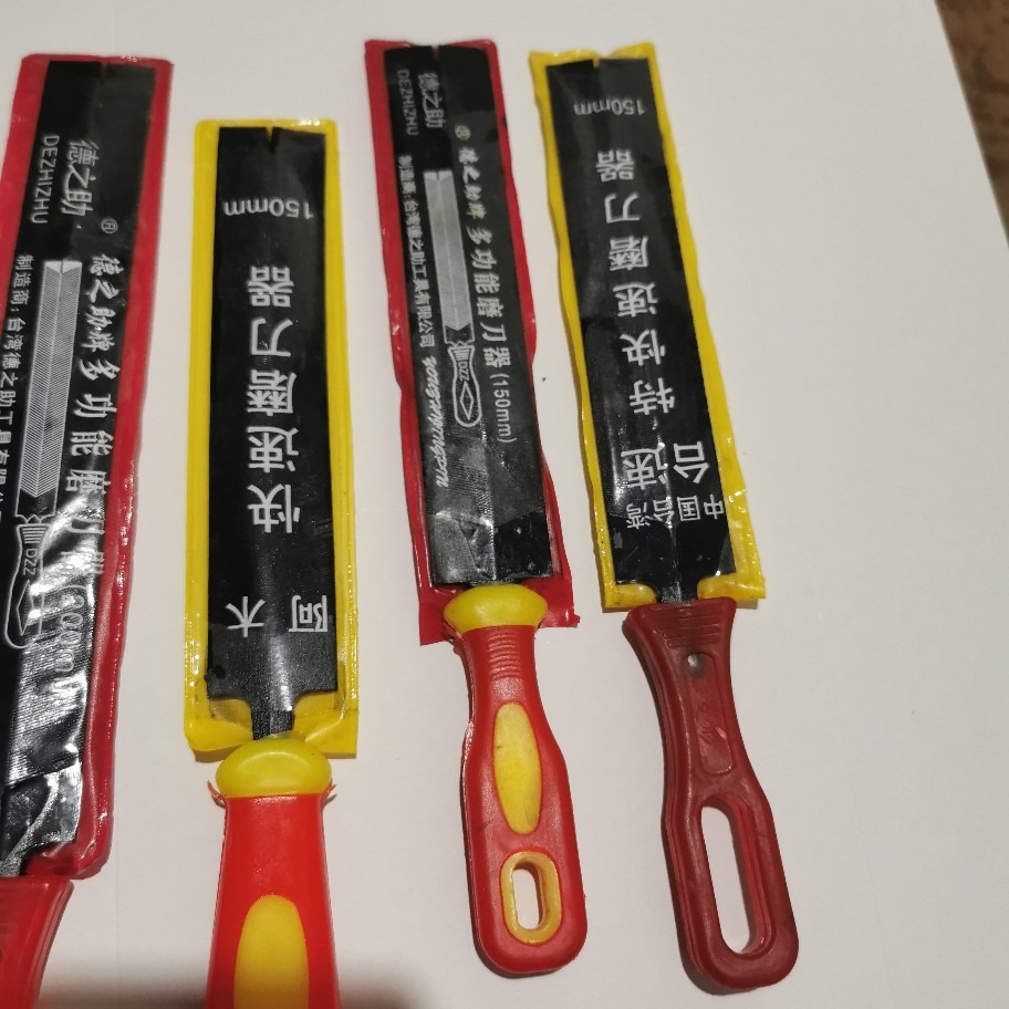 Hardware Stall Dezhizhu Knife Sharpener File Diamond-Shaped Red Handle Saw File Tool Sharp Export Model