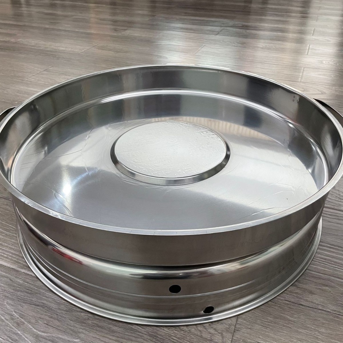 Malaysia Rotary Dining Stove Stainless Steel Round Roman Stove Holding Stove Heating Food Dot Plate Ceramic Plate