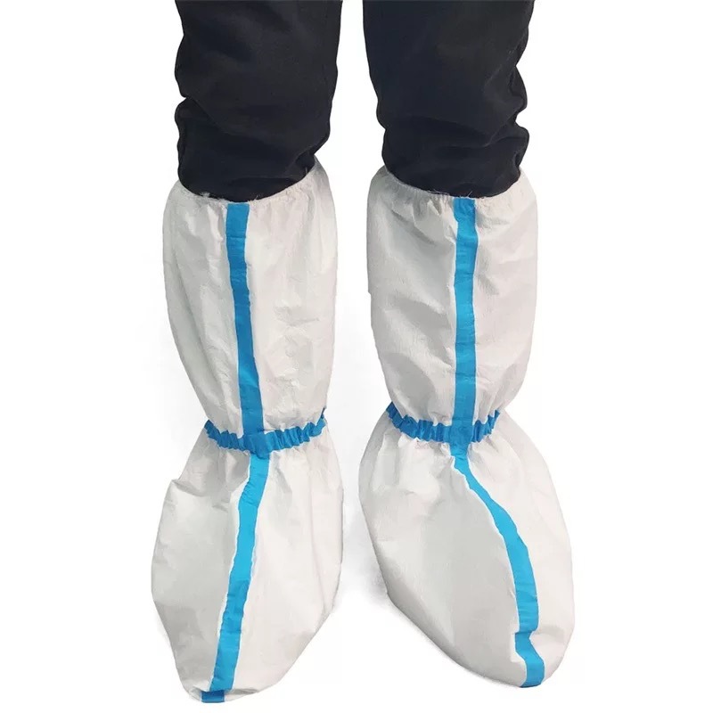 Disposable rainproof shoe cover high-top over-the-knee plastic thickened foot cover water park waterproof drifting farm boot cover