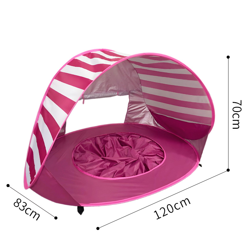 Baby Striped Beach Sun Protection Tent Outdoor Quick Open Children Toy Beach Tent Amazon Wholesale in stock