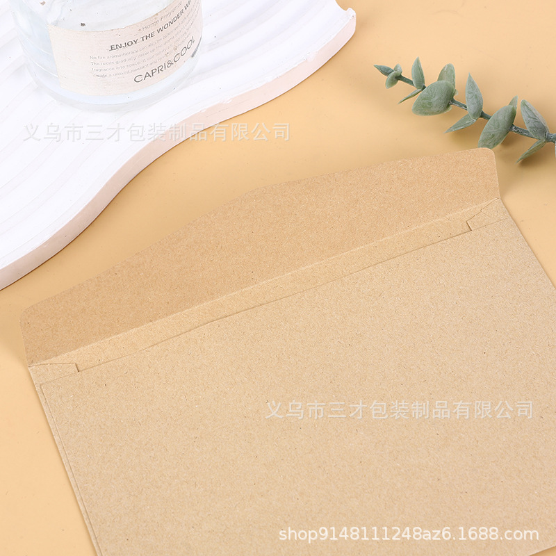 In stock solid color European-style colored double-adhesive paper Western-style square envelope Kraft paper red gift seal cross-border Amazon