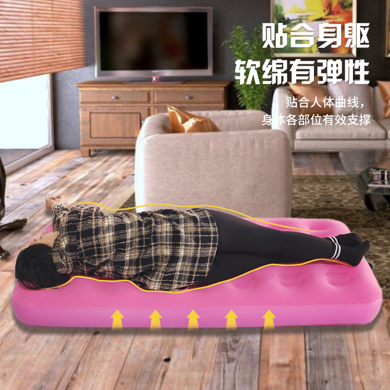 Single inflatable bed spiral air nozzle inflatable bed air cushion bed car bed pickup truck rear bed construction site outdoor home