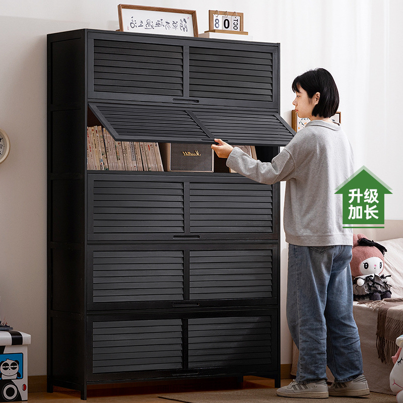 Storage Cabinet Bookcase Floor Simple Living Room Storage Cabinet Bedroom Storage Cabinet Office Storage Rack Multi-layer with Door