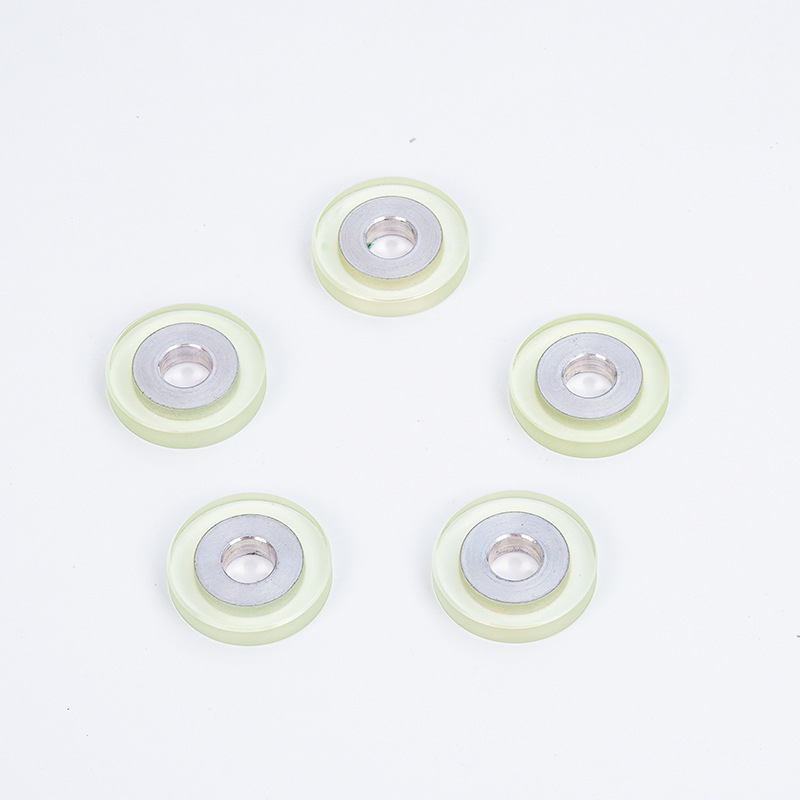 Manufacturer's aluminum rubber coated PU polyurethane rubber wheel high precision rubber roller wear-resistant driving wheel rubber roller