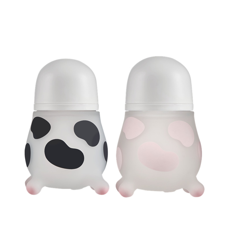 Силиконовая бутылка для младенцев 150 мл-240 мл-330 мл, ширококалиберная, в форме коровы, против рвоты и колик