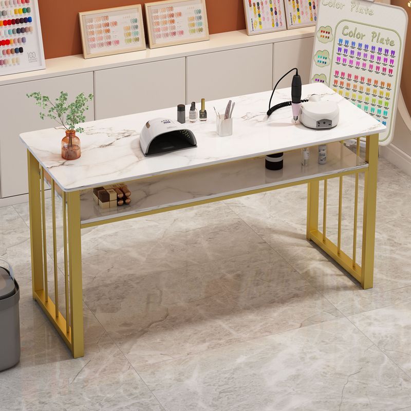 Ins Style Popular Nail Salon Special Price Economical Manicure Table and Chair Set Japanese Simple Double Manicure Table