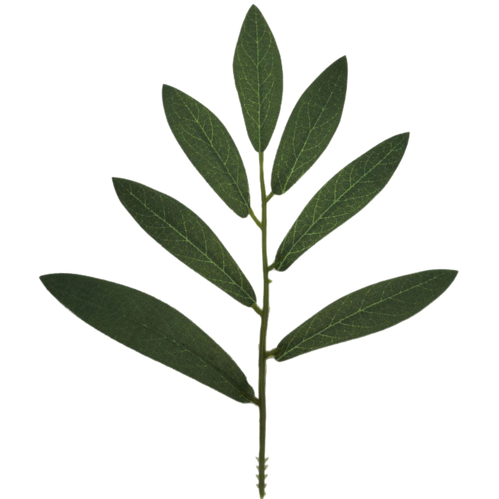 Manufacturer's Ready-Made Wholesale Simulated Leaf Seven-Pronged Olive Leaf Seven-Pronged Arrow with Holes Screen-Printed Leaf Branch Decorative Accessories