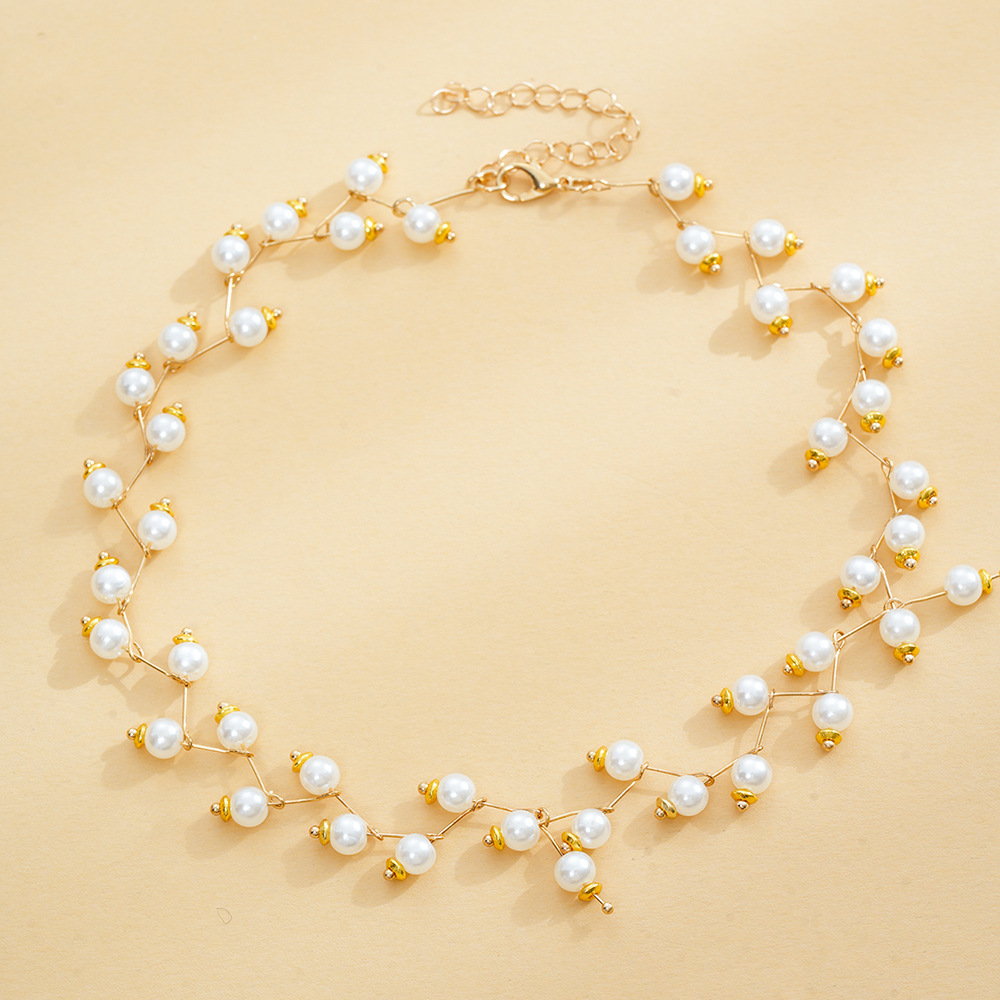 Индивидуальный образец элегантного жемчужного чокера, сексуальное персонализированное ожерелье, популярный простой дизайн, украшение для шеи