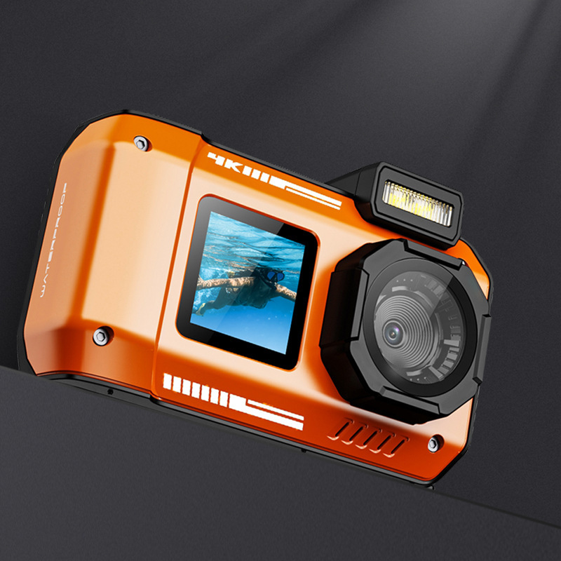Personal Waterproof Camera 10 m Underwater Bare Metal Waterproof D50 Dual Screen Switching Self-timer Card Digital Camera