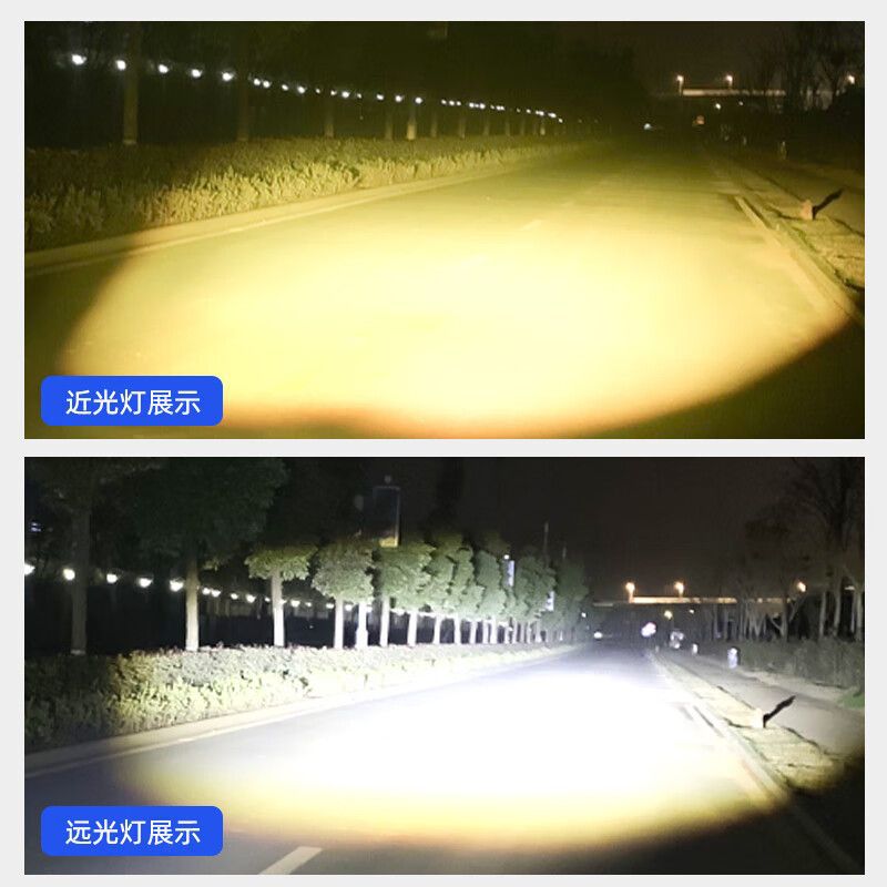 Motorcycle Led Spotlight Electric Vehicle Paving External High and Low Beam Tangent Lens Light Strong Light Universal