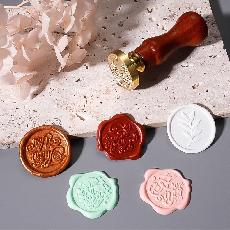 Wedding Wax Flakes Fire Paint Seal Seal Envelope Seal Fire Paint Wax Label Blessing Words Wedding Happy Words Fire Paint Wax Label