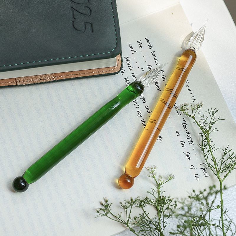 Internet Celebrity New Glass Dip Pen Single Signature Pen Student Color Transparent Gift Pen