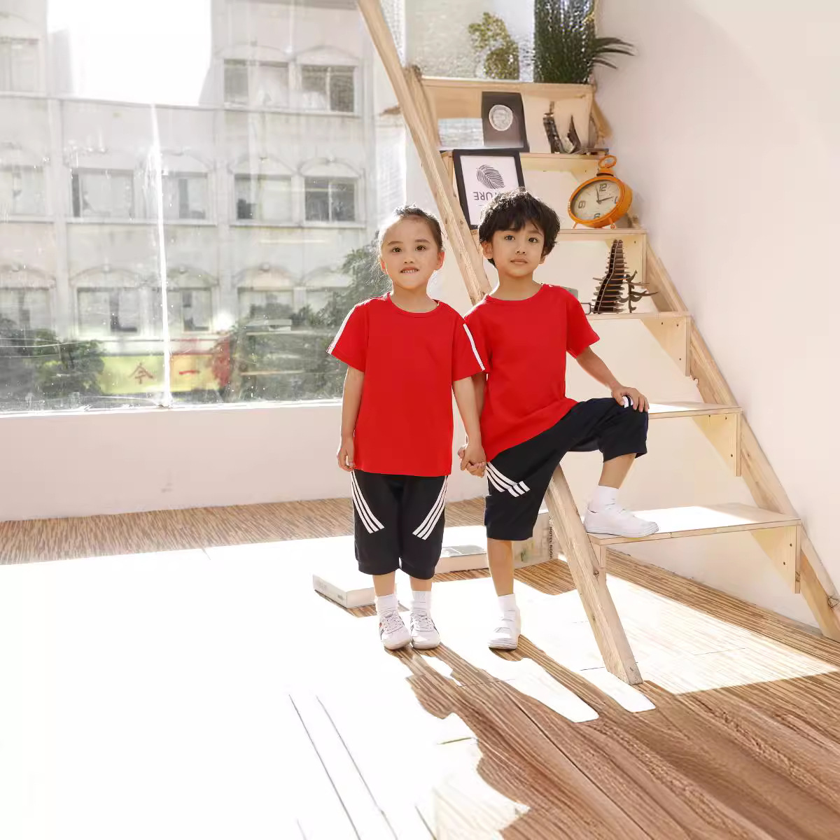 Kindergarten Uniforms, Summer Class Uniforms, Elementary School Uniforms, Parent-Child Summer Outfits, Children's Sports Suit Outfits, Short-Sleeved