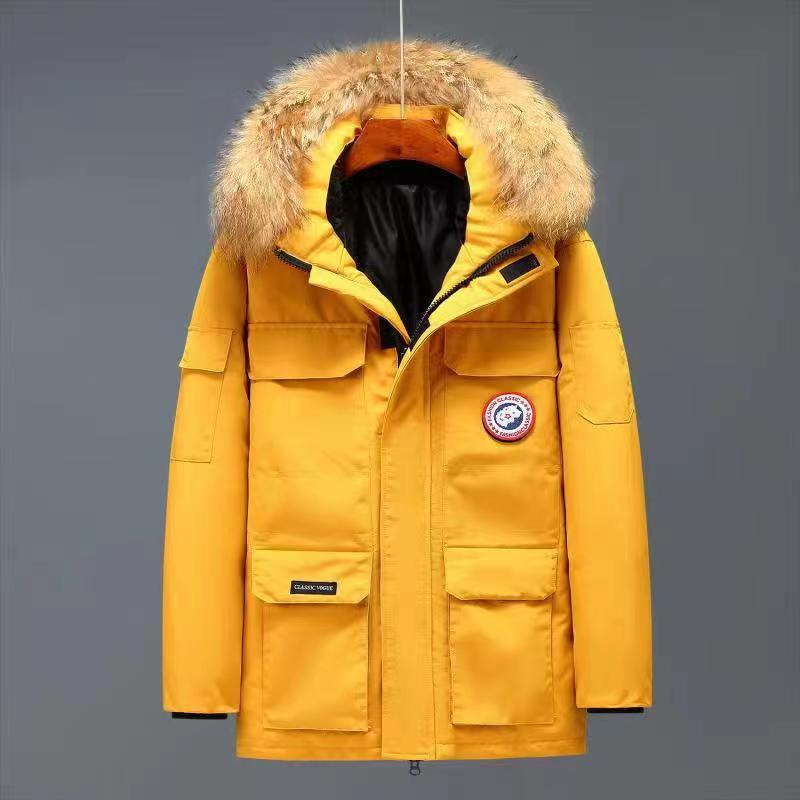 2024 New down Jacket Winter Men's Mid-Length Couple Outdoor Thickened Workwear Warm and Coldproof Jacket Trendy