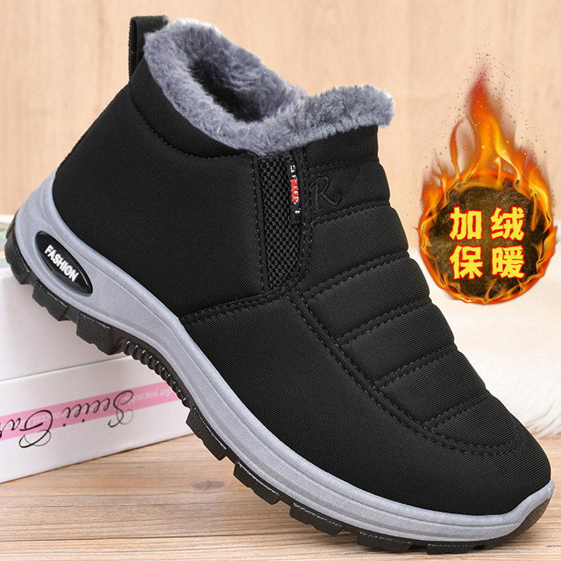 New Style Cotton Shoes Couple Men and Women Old Beijing fleece-lined Warm Boots Casual Cotton Boots Cross-border Snow Boots Women